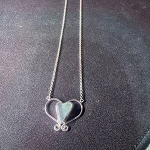 Litas Seaglass Heart Pendant Necklace .925